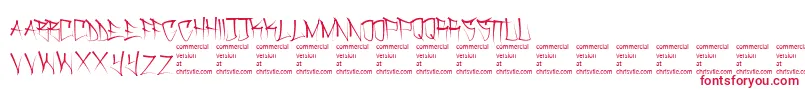 Dirtgrubgraffiti Font – Red Fonts on White Background