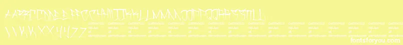 Dirtgrubgraffiti Font – White Fonts on Yellow Background