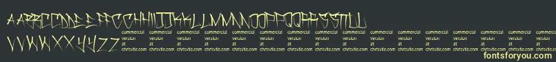 Dirtgrubgraffiti Font – Yellow Fonts on Black Background