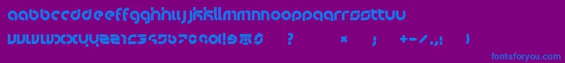 Bauwerck-Schriftart – Blaue Schriften auf violettem Hintergrund