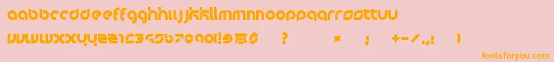 Bauwerck Font – Orange Fonts on Pink Background