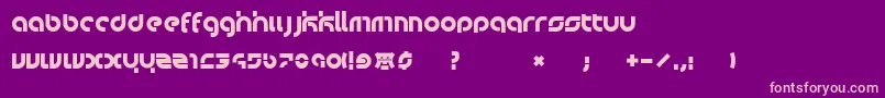 Bauwerck Font – Pink Fonts on Purple Background