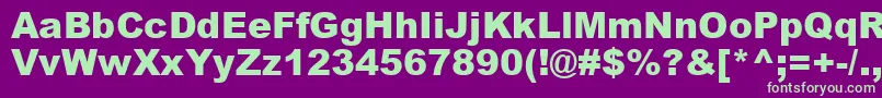 ArialMtBlack Font – Green Fonts on Purple Background