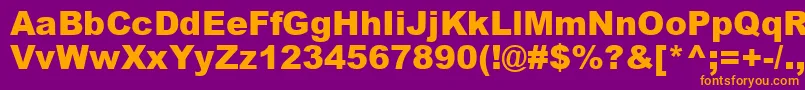 ArialMtBlack Font – Orange Fonts on Purple Background