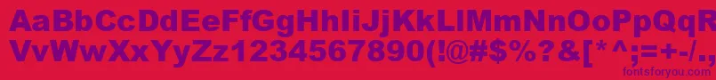 ArialMtBlack Font – Purple Fonts on Red Background