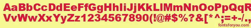 ArialMtBlack Font – Red Fonts on Yellow Background