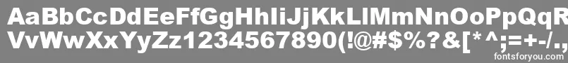 フォントArialMtBlack – 灰色の背景に白い文字