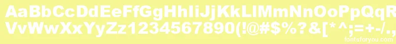 ArialMtBlack Font – White Fonts on Yellow Background