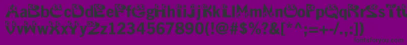 Kahorrible Font – Black Fonts on Purple Background