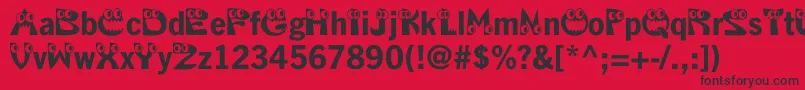 Kahorrible Font – Black Fonts on Red Background