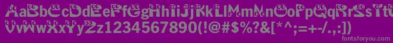 Kahorrible Font – Gray Fonts on Purple Background