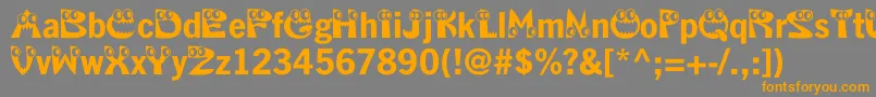 Kahorrible Font – Orange Fonts on Gray Background