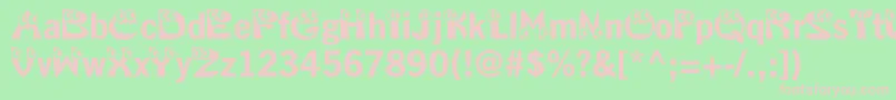 Kahorrible Font – Pink Fonts on Green Background