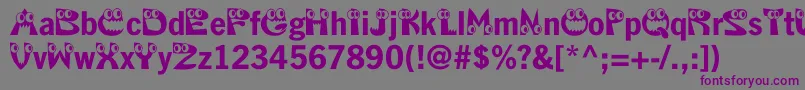 Kahorrible Font – Purple Fonts on Gray Background