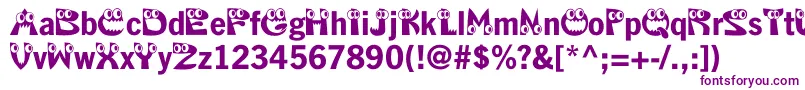 Kahorrible Font – Purple Fonts on White Background