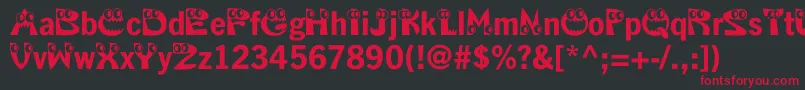 Kahorrible Font – Red Fonts on Black Background