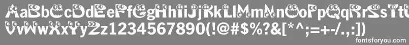 フォントKahorrible – 灰色の背景に白い文字