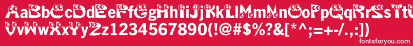 Kahorrible Font – White Fonts on Red Background