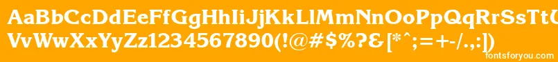 フォントKorinnaBold – オレンジの背景に白い文字