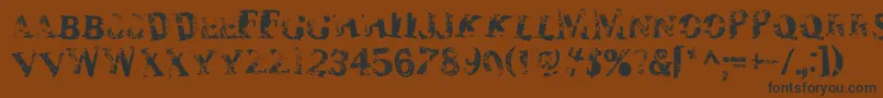 Zombilar Font – Black Fonts on Brown Background