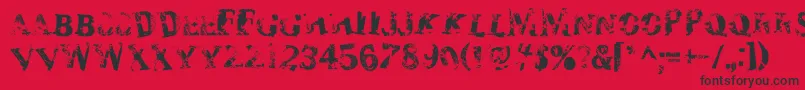 Zombilar Font – Black Fonts on Red Background