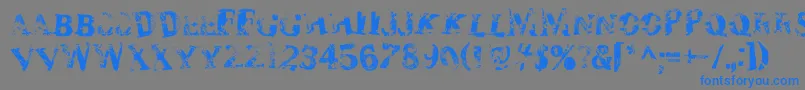 Zombilar Font – Blue Fonts on Gray Background