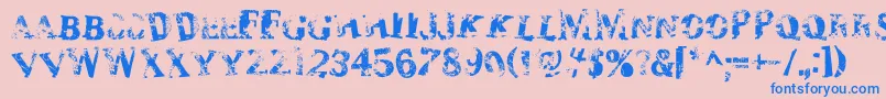 Zombilar Font – Blue Fonts on Pink Background