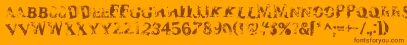 Zombilar Font – Brown Fonts on Orange Background