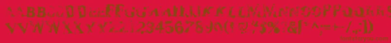 Zombilar-fontti – ruskeat fontit punaisella taustalla