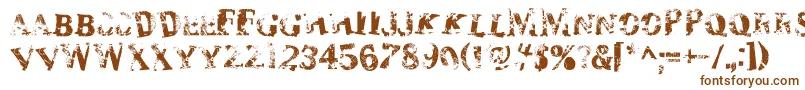 Zombilar Font – Brown Fonts on White Background