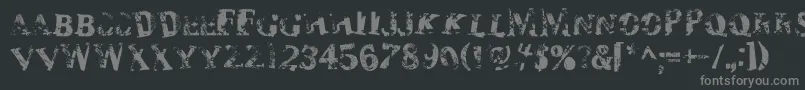 Zombilar Font – Gray Fonts on Black Background