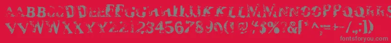 Zombilar Font – Gray Fonts on Red Background