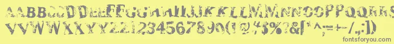 Zombilar Font – Gray Fonts on Yellow Background