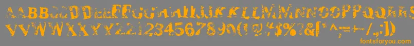 Weitere Informationen zur Zombilar-Schriftart Zombilar-Schriftart – Orangefarbene Schriften auf grauem Hintergrund