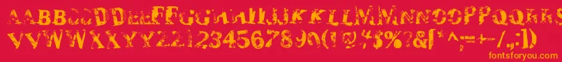 More about Zombilar Font Zombilar Font – Orange Fonts on Red Background