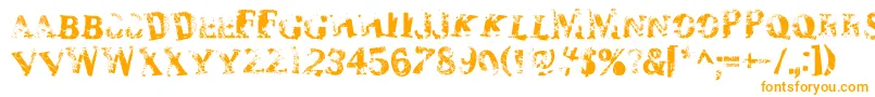 Zombilar Font – Orange Fonts on White Background