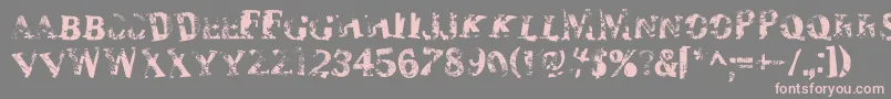 Zombilar-Schriftart – Rosa Schriften auf grauem Hintergrund