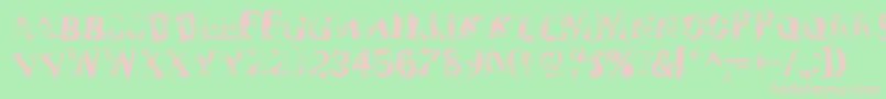 Zombilar Font – Pink Fonts on Green Background