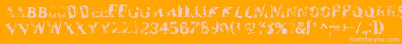 Подробнее о шрифте Zombilar Шрифт Zombilar – розовые шрифты на оранжевом фоне
