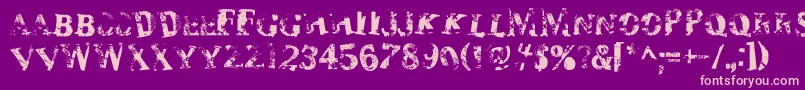 Zombilar Font – Pink Fonts on Purple Background