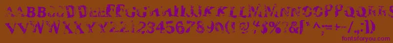 Zombilar Font – Purple Fonts on Brown Background