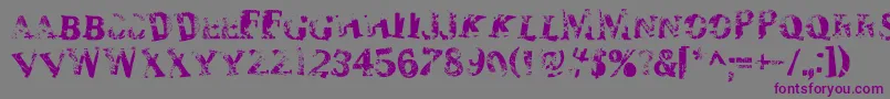 Шрифт Zombilar – фиолетовые шрифты на сером фоне
