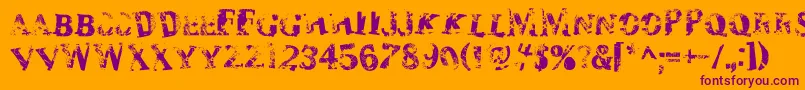 Zombilar Font – Purple Fonts on Orange Background
