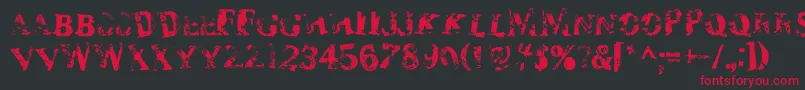 Zombilar Font – Red Fonts on Black Background