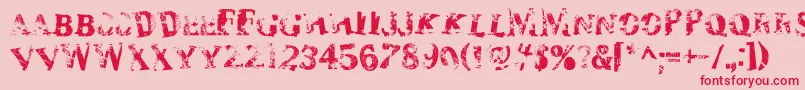 More about Zombilar Font Zombilar Font – Red Fonts on Pink Background