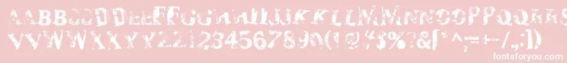 Zombilar Font – White Fonts on Pink Background