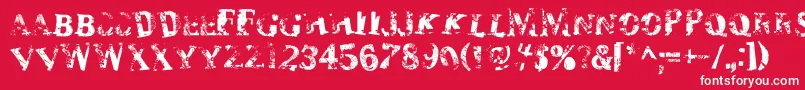 Zombilar Font – White Fonts on Red Background