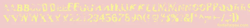 Zombilar Font – Yellow Fonts on Pink Background