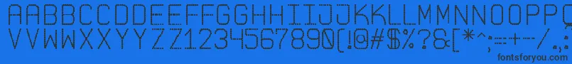 PointedLaidSt Font – Black Fonts on Blue Background