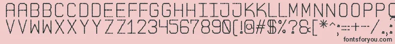 PointedLaidSt Font – Black Fonts on Pink Background